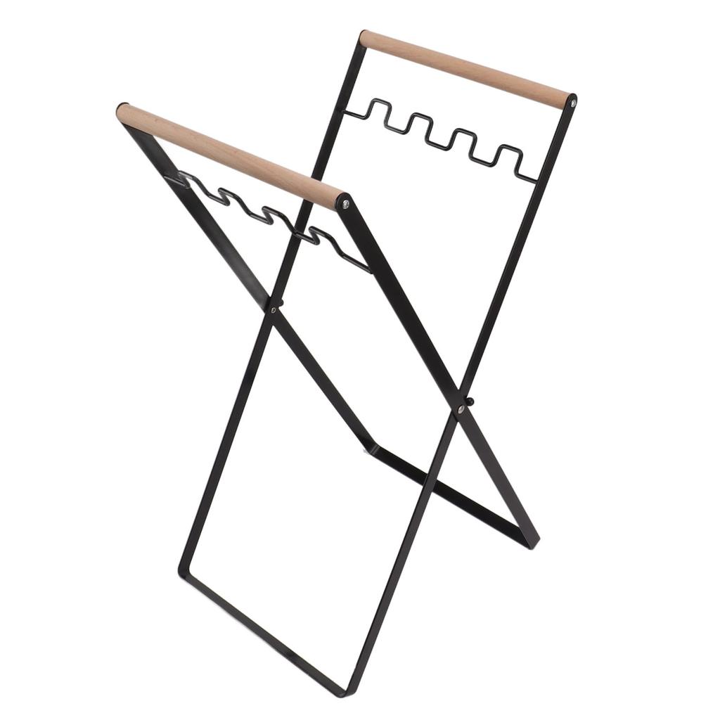 Iron Trash Bag Holder Outdoor Leaf Bag Stand Foldable Trash Stand Holder for Camping