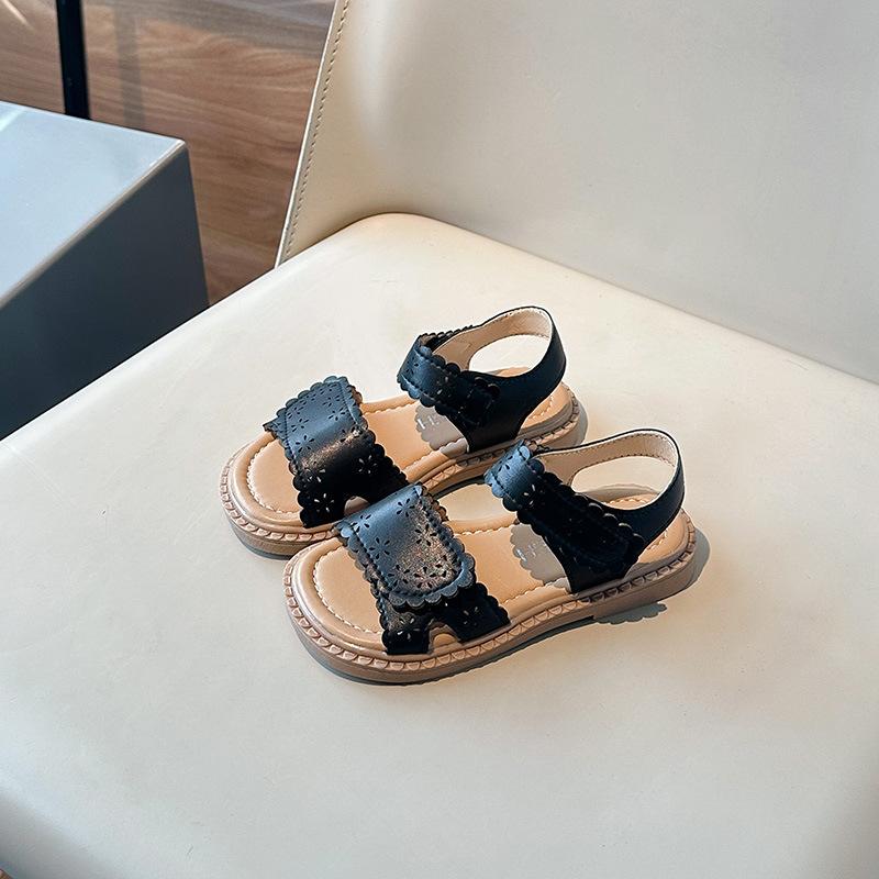 Summer new style girls' sandals, Korean-style hollow-out sandals for little girls, soft sole princess shoes for babies, beach shoes