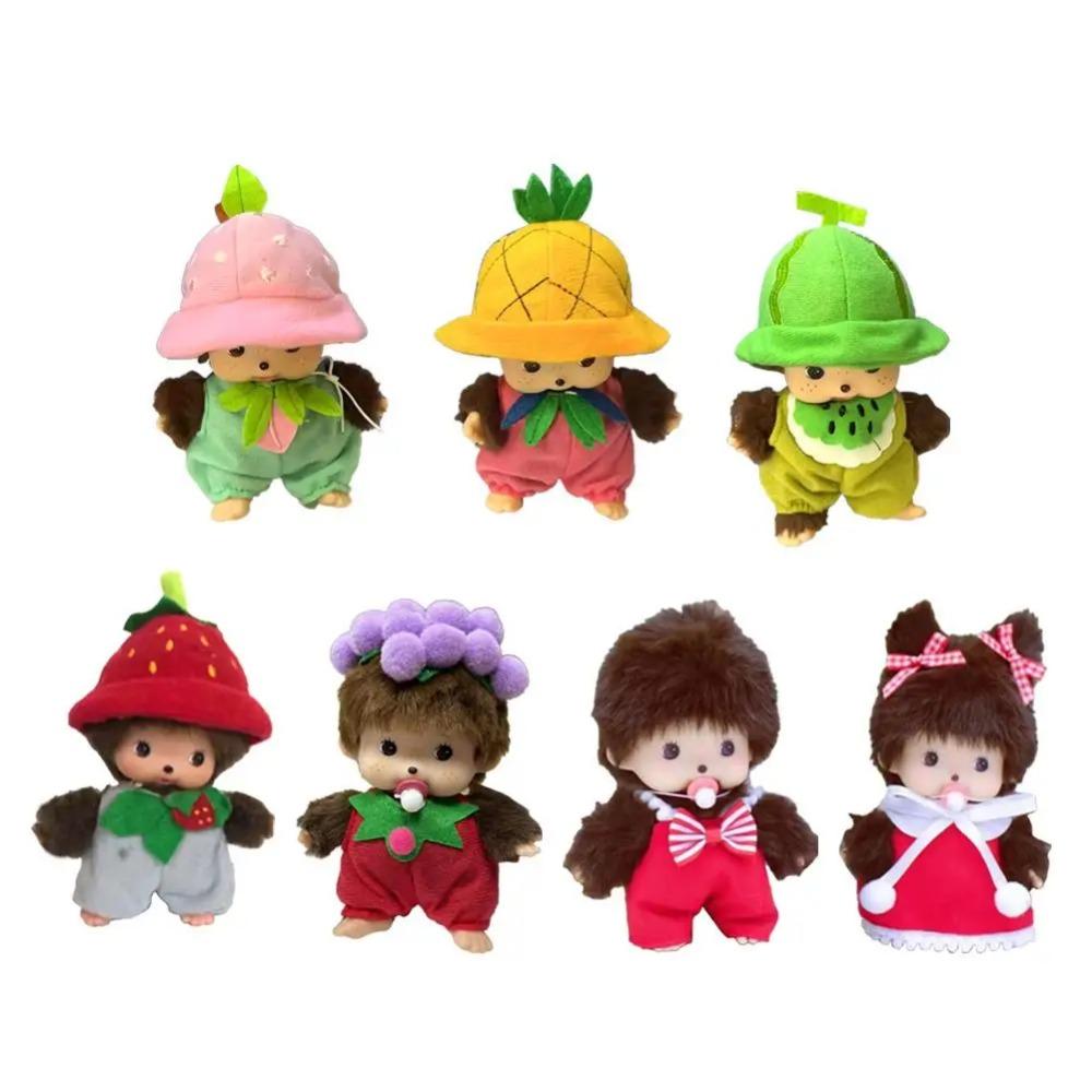 Fruit Adventure Seri Monchiqi Plush Doll PP Cotton Cute Doll Birthday Gift Schoolbag Pendant Decoration Strawberry Cute Girl15cm