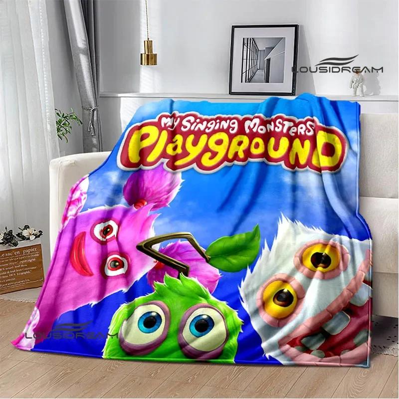 Game My Singing Monsters printed blanket Flange Warm blanket picnic blanket Soft and comfortable blanket Birthday Gift
