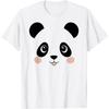 Pandabär Gesicht Halloween Kostüm Tier T-Shirt