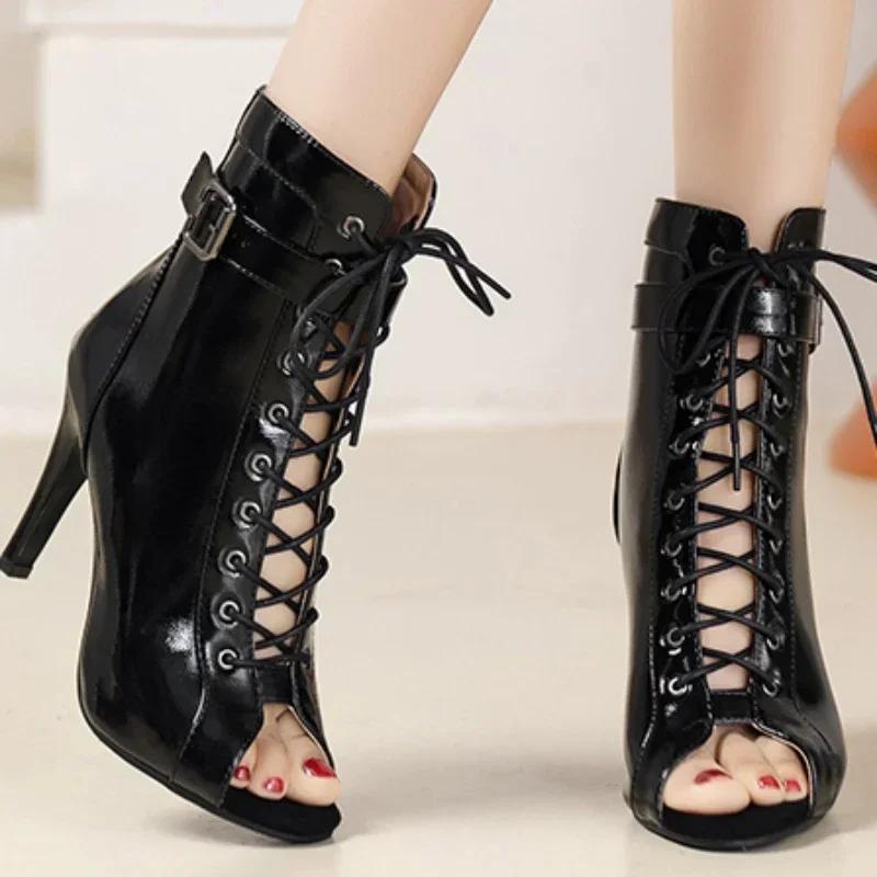 Women's High Heel Shoes 2024 Summer New Pionted Toe Breathable Hollow Dance Heeled Shoes for Women Sexy Dress Party Female Pmps