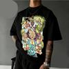 New Arrival Dragon Ball Oversized Retro Anime T-shirt | Full Cast & Shenron Retro Graphic Print 100% Cotton Tee for Family