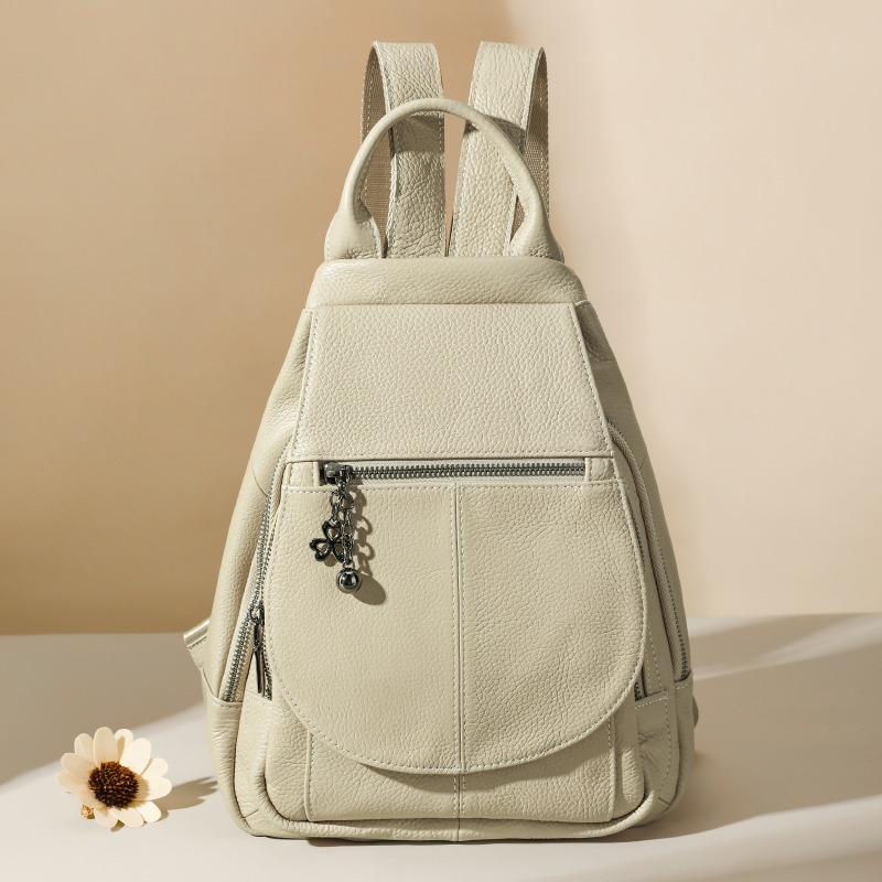 Ladies' Backpack Genuine Leather Versatile for Women's Commuting Casual Covered Shoulder Bag