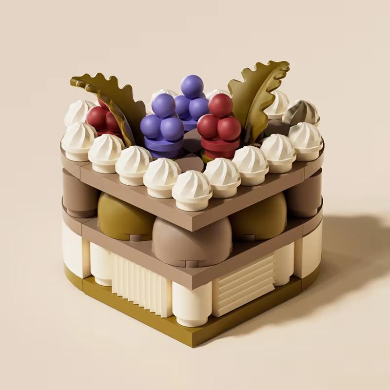 ToylinX 100+pcs Delicious Dessert Building Blocks Sets, Assorted Stem Building Sets for Halloween Gift for Children and Adults