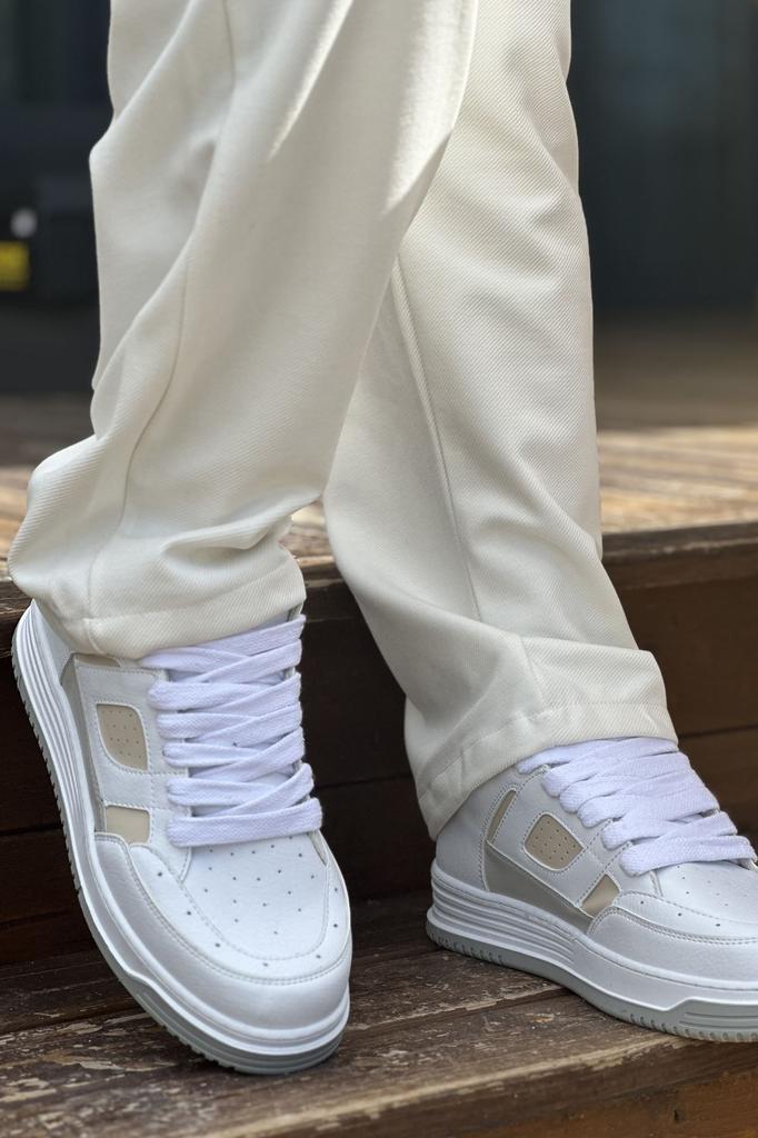 Chekich H New Collection CH2410 Avax Men Sports Shoe White Black Brown Tan