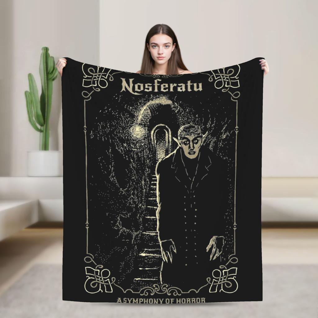 Masquerade Clan Nosferatu Revised Knitted Blankets Flannel  Super Warm Throw Blankets for Airplane Travel Bedspread