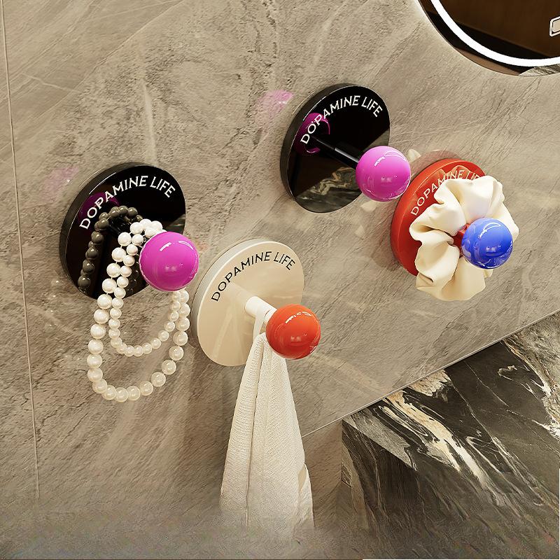 

Strong Enough Not To Fall Off, Round Ball, Rainbow Hook, Headband Hook, Hat Storage Adhesive Hook, Bathroom Wall Hook