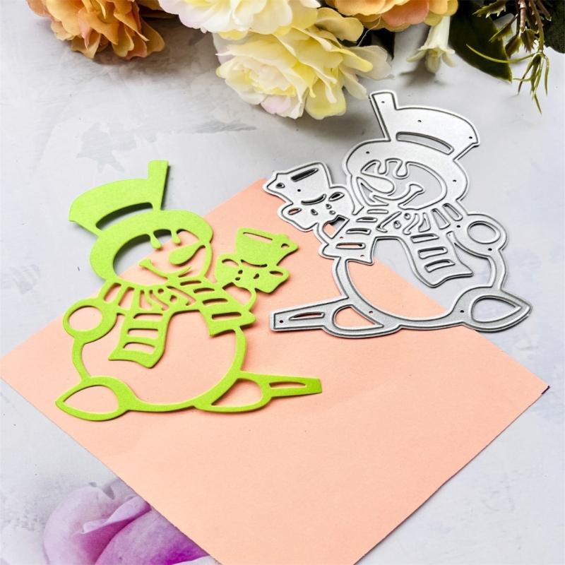 Metal Die Cuts Christmas Snowman Embossing Stencil Cutting Dies for Card Making Scrapbooking Paper Craft DIY Template