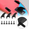 3Pcs Fin Rudder Surfboard Soft Longboard Top Skeg PVC with Fixing ScrewsFin Rudder
