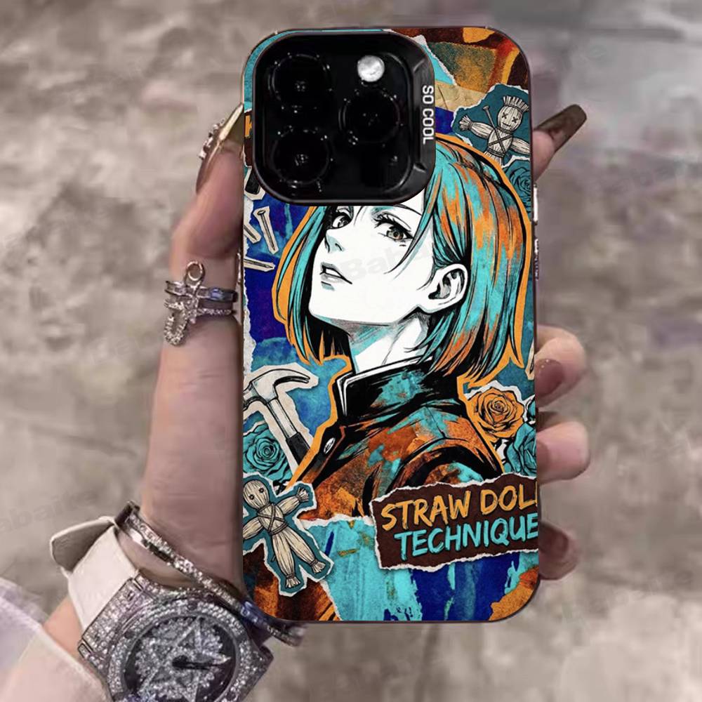 Supernatural Anime Jujutsu Kaisen Phone Case Color Silver Shell For IPhone 17 16 15 14 13 12 11 Pro Max Plus