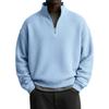 Men S Solid Color Stand Collar Long Sleeve Casual Sweatshirt