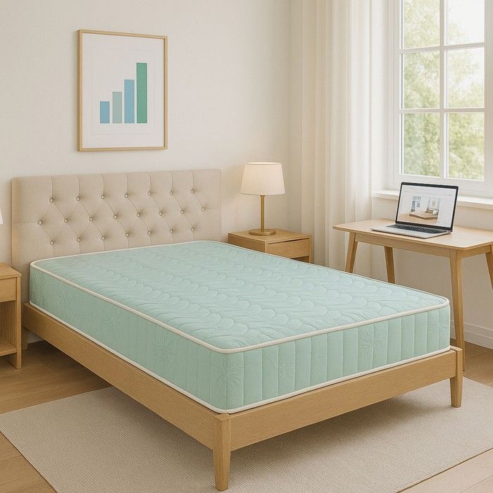 Mattress 80x190 X 18.5 Cm Visco Pillow - One Soft Support Side and One Firm Support Side - Tabatha Reference