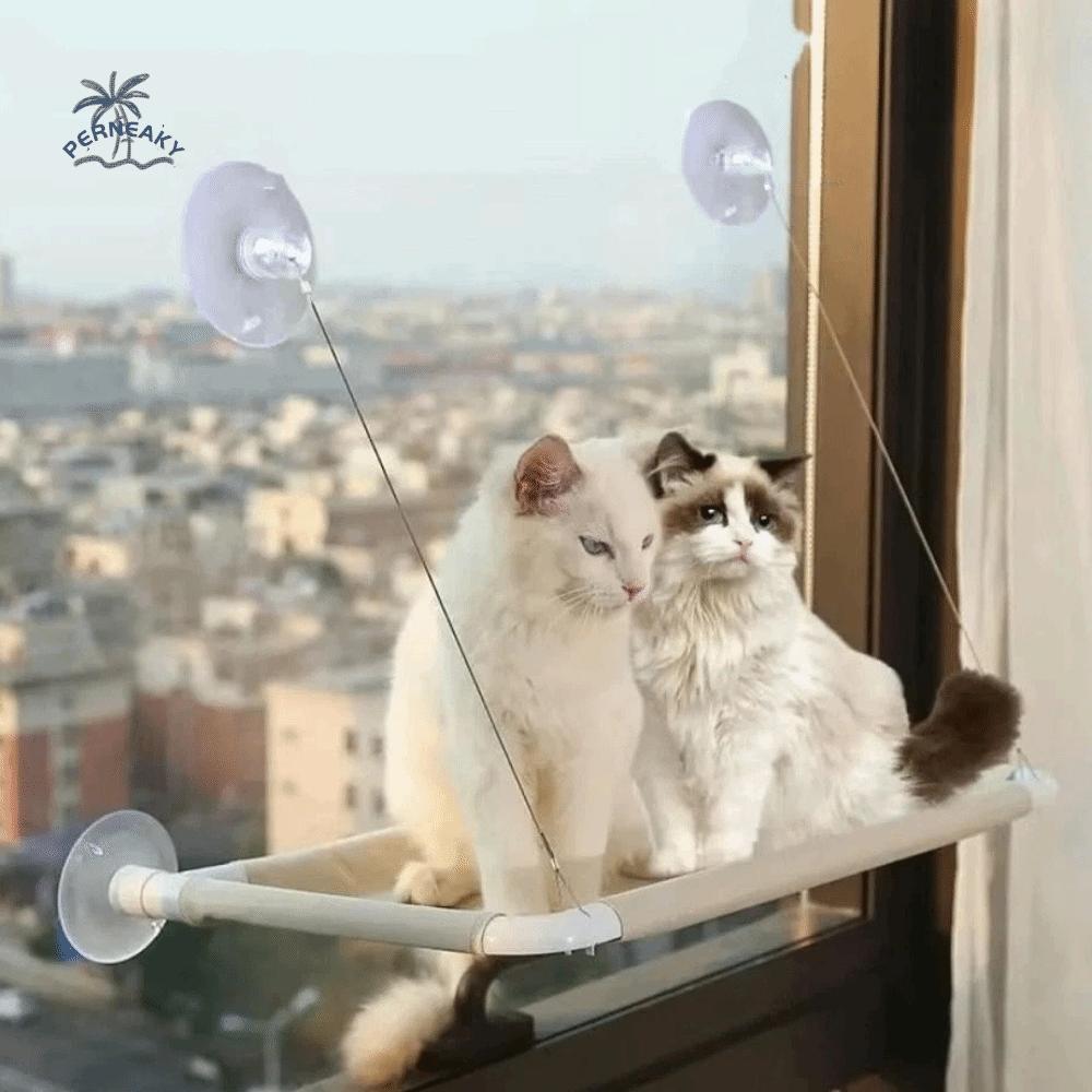 Multifunction Creative Cat Hanging Bed Stable Cozy Pet Window Perch Rectangular Durable Cat Sunbathing Bed Balcony