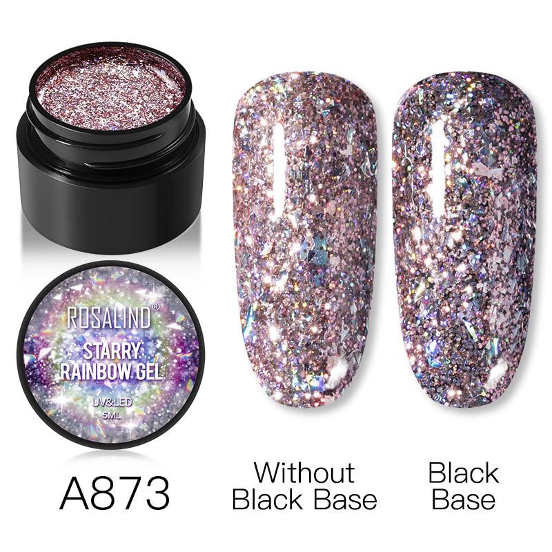 ROSALIND 5ml Starlight Diamond Gel Bright pentru Nail Art Design Lampă LED/UV