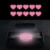 10pcs Heart Vinyl Decal for Cars, High Intensity Reflective Scratch Cover DIY Stickers for Window Bumper Decals Waterproof Sticker (Pink)