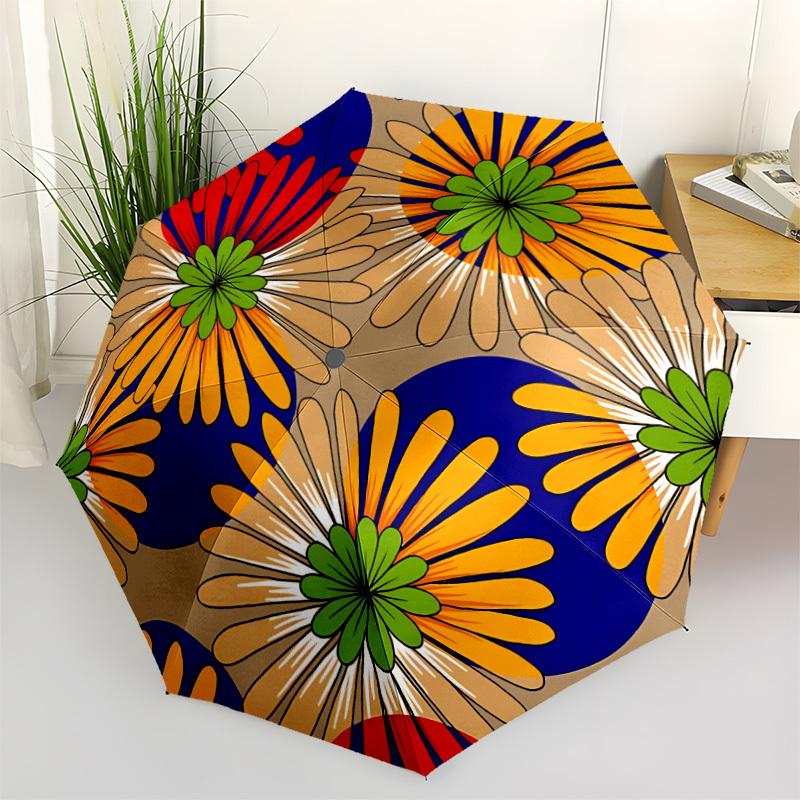 

1pc Floral Pattern Open/Close Folding Umbrella, All- Portable Umbrella for & Men, Stylish Accessory (Holiday Gift) 8-Rib yy251213145