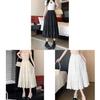 Elegant High Waist White Maxi Skirt With Shear Chiffon Fabric For Summer Casual Wear