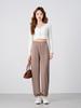Women's Summer Ice Silk Pleated Wide-Leg Joggers: Slimming, Versatile & Loose-Fit Nine-Point Pants
