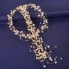 Gold Color Flower Leaf Hairband Tiara For Women Party Crystal Pearl Headband Bridal Wedding Hair Accessories Jewelry Comb Band