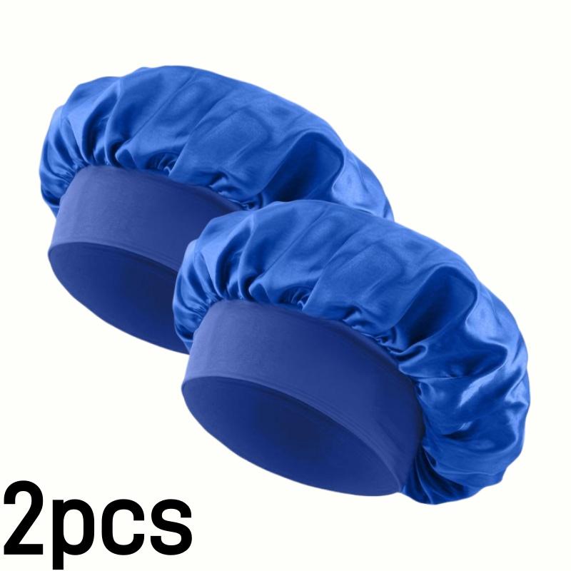 4pcs/set Luxurious Satin Hair Bonnets Multipurpose Wide Elastic Turban for Beauty Sleeping & Bath Shower for Women Hair Care Cap