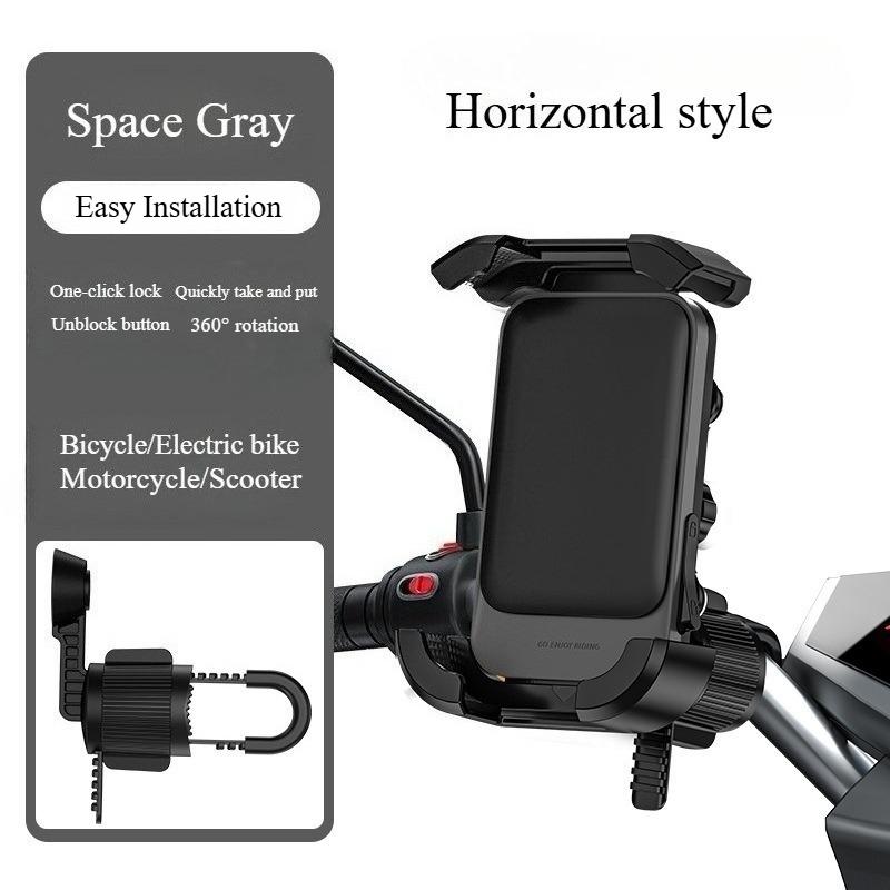 Shock Resistant Motorcycle Phone Holder for Delivery Riders Electric Bicycle Navigation Mount Stable Clamp for Mobile Phones