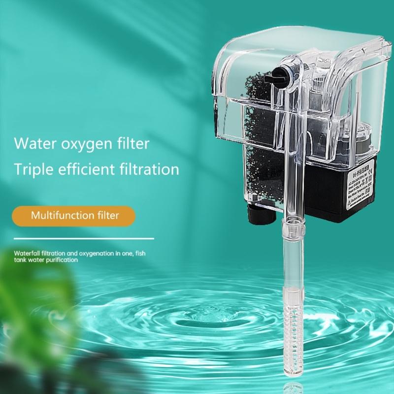 Adjustable Aquarium Filtration System for Quiet Settings in Fish Tanks Adjustable Flow, Suitable for Home Office Use