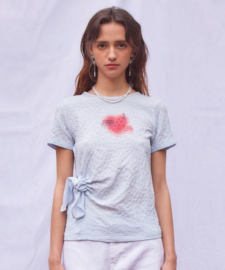 Baitalssain Embossing Ribbon T-Shirt (2Colors)