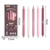 5-teiliges Gel-Tintenstift-Set, Rose, Blume, Käse, Bär, Mondlicht, Metaverse, 0,5 mm Kugelschreiber, schwarze Farbe zum Schreiben