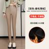 Lamb Wool Leather Pants Women's Outer Wear Fleece Thickened Leggings High Waist Thin Leather Thermal Pants