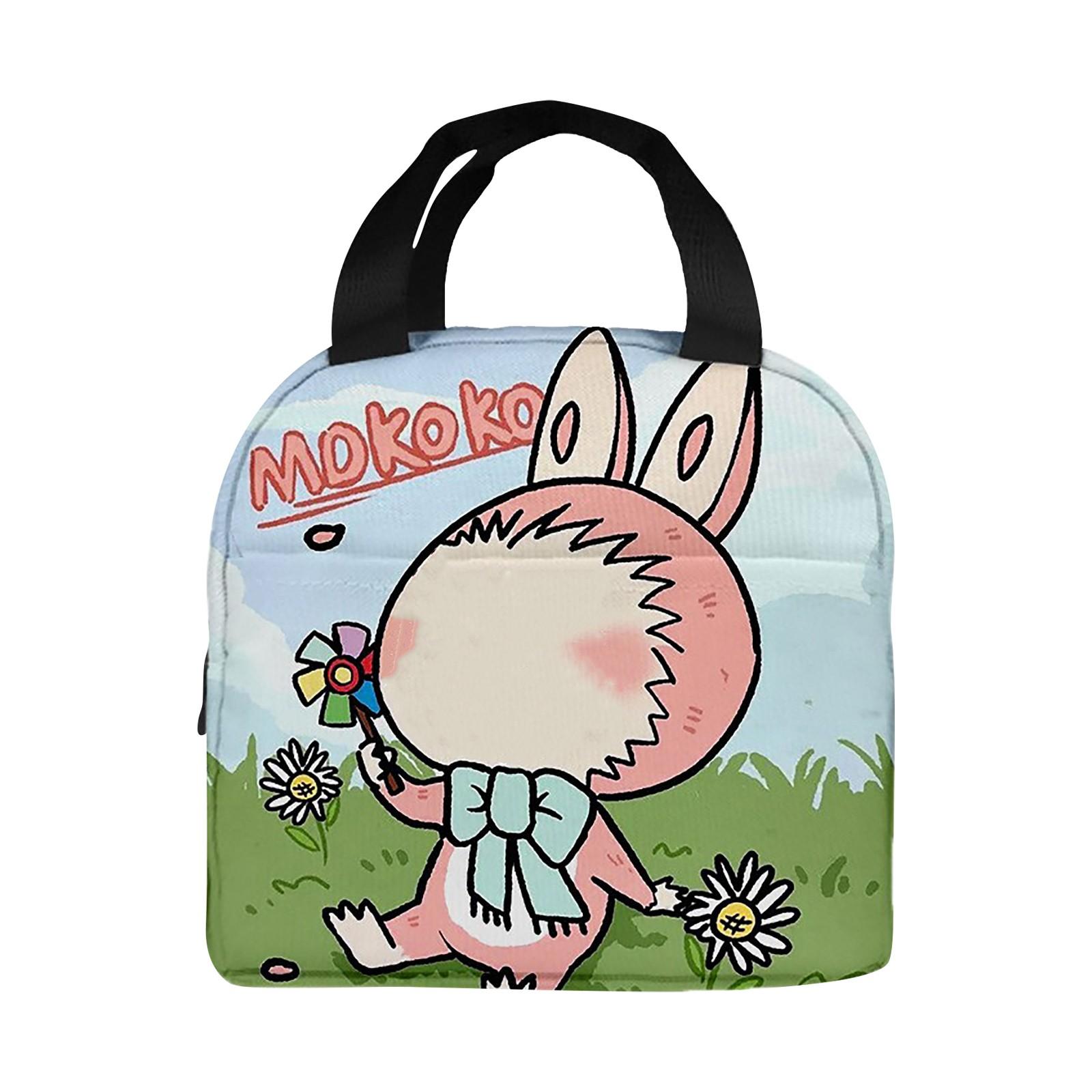 

Сумка для ланча Мультяшная сумочка Студенческая сумка для ланча Изоляция из алюминиевой фольги Сумка для еды Сумка для ланч-бокса One Size