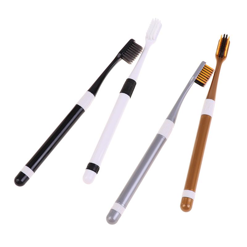 2Pc Bamboo Charcoal Toothbrush For Men And Women Adult Couples Family Tooth Brush Small Head Soft Bristle Toothbrush