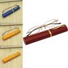 Slim Aluminum Reading Glasses With Storage Box Secure Button Lock For Travel