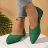 Fashion Comemore Pointed Toe Fashion Women Flats Casual Suede Solid Ciolor Slip on Shoes for Women Soft Sole Shallow Lightweigh Loafers