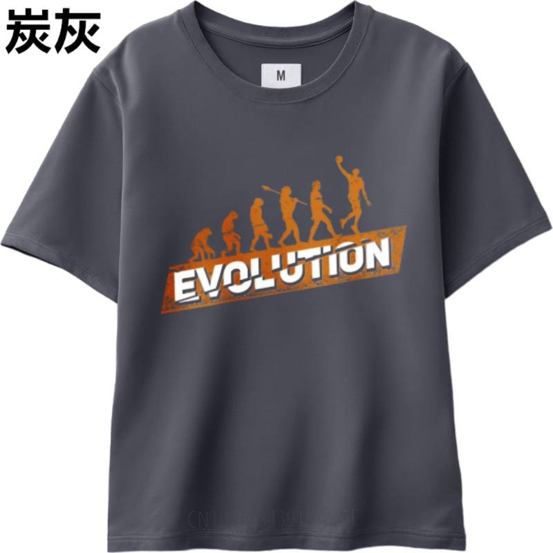 Funny tshirt Relaxed Fit Tshirt Solid Color Teeshirt Boys O Neck tshirt Brand Evolution From Ape To Human Everyday Man tees