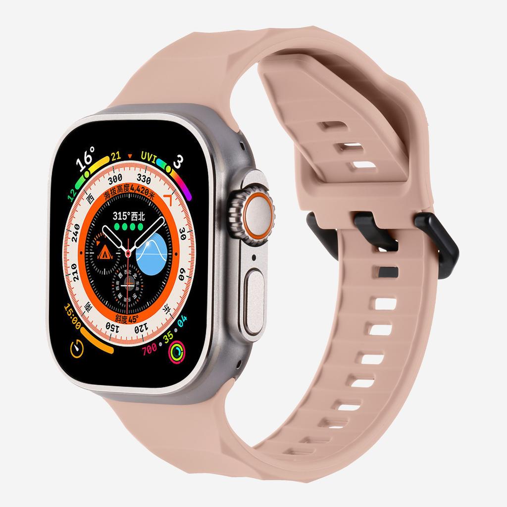 Soft Silicone Band for Apple Watch Ultra 3/2 49mm 46mm 45mm 44mm 42mm 40 41 Mm Sport Wristband iWatch Series 11 10 9 8 7 5 SE 3