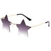 Men And Women Fashionable Solid Color Star Shaped Sunglasses, Dance Party, Holiday Decorative Glasses