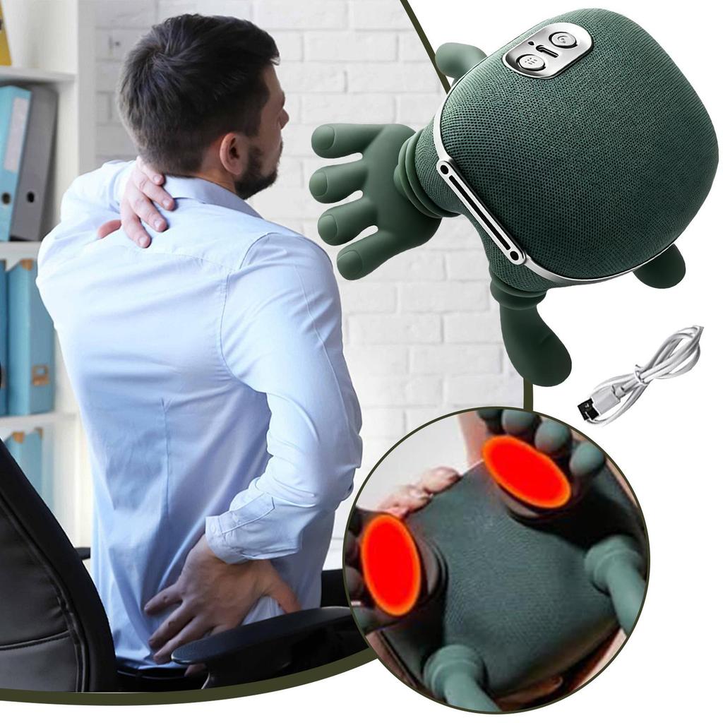 2 Heating Modes Neck Shoulder Massager Electric Heated Back Massagers Kneadin g Muscles Massage Pillow For Neck Waist Leg Body