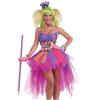 Kleurrijke Clown Prinses Halloween Jurk met Pofmouw en Pofrok - Circus Optreden Cosplay Kostuum