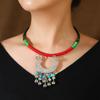 A few retro collars Miao short tassel neck chain woven Tibetan silver collarbone necklace women's performance accessories