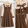 Girls' Autumn Preppy Style Two-Piece Dress - Trendy Children's Fashion