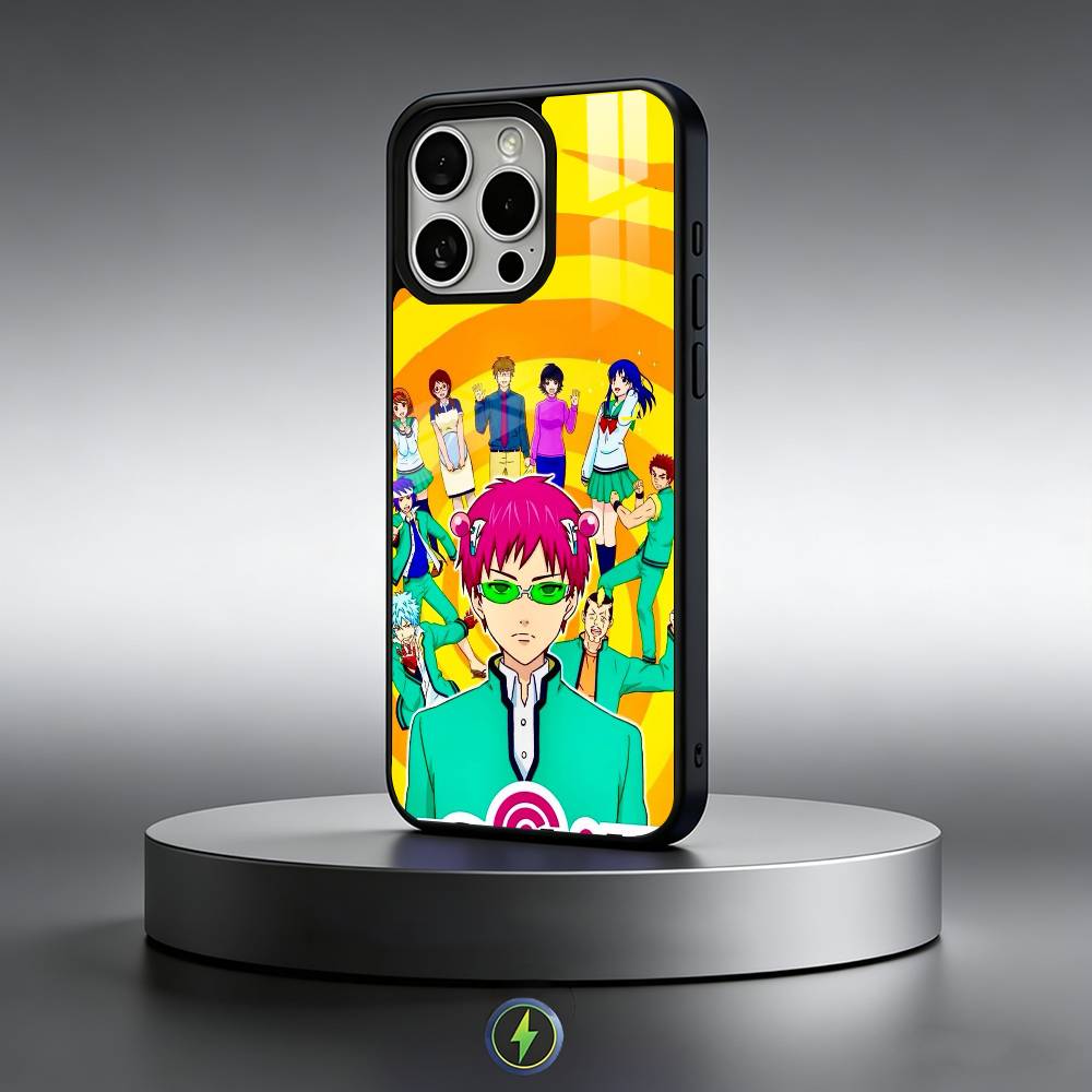 

Anime S-Saiki Kusuo Phone Case For iPhone17,16,15,14,13,12,11 Plus,Pro Max Magnetic For Magsafe Wireless Charging iPhone17