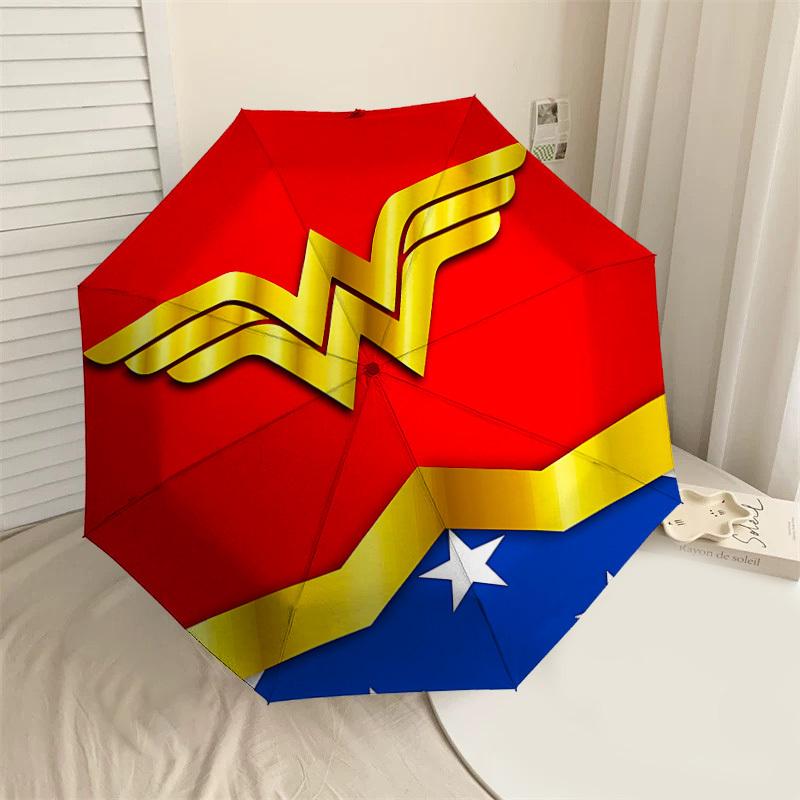 

1PC Wonder Woman Umbrella-8-Rib Reinforced, Automatic Open, Lightweight & Durable, Cute Fashion Accessory for Outdoor, Beach or Casual Use, Beach Umbr