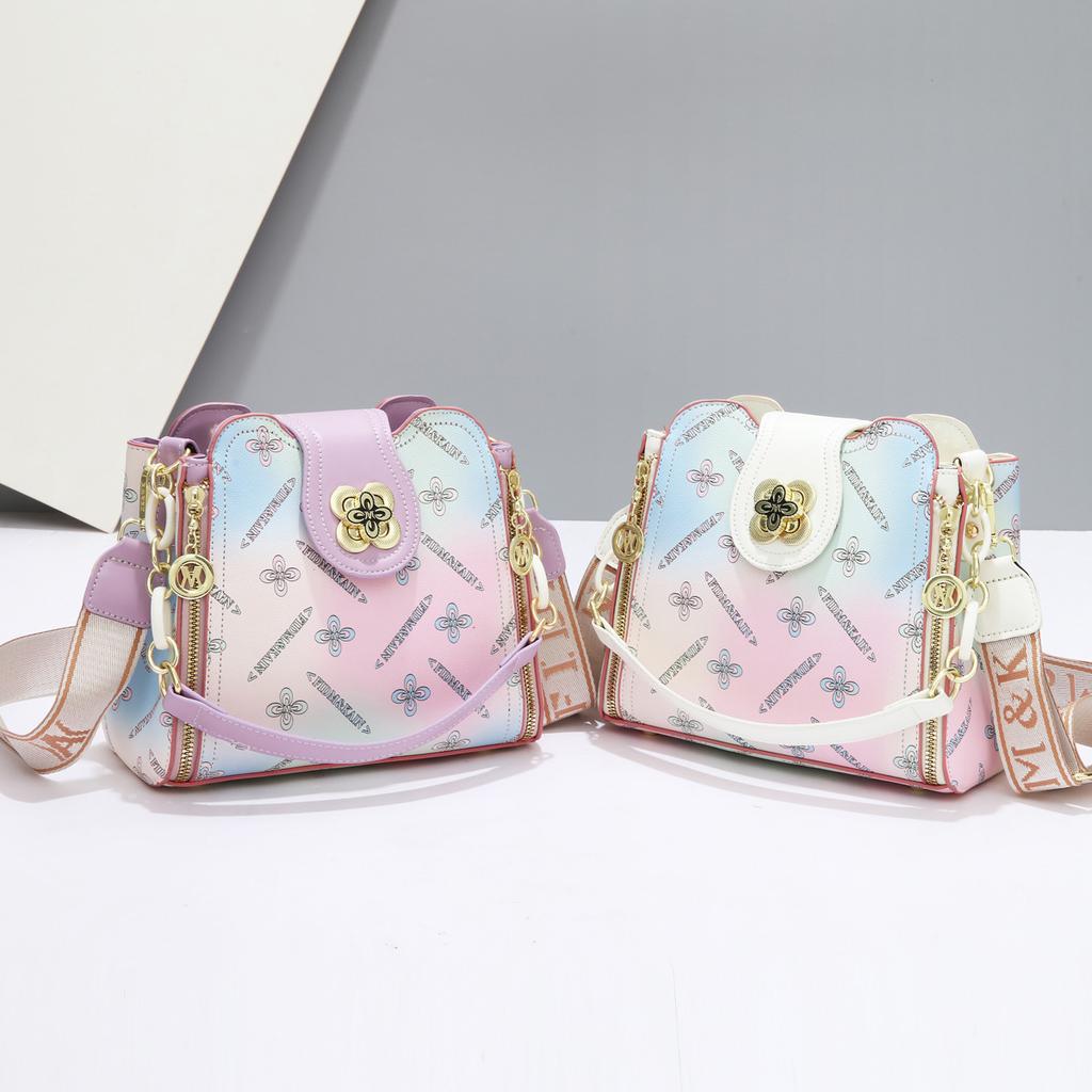 Bag women's bag 2025 new trendy fashion handbag summer versatile shoulder messenger bag bucket bag women