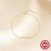 925 Sterling Silver Fashion Summer Wave Pendant Bracelet Women'S Original Design Simple High-End Bracelet Jewelry