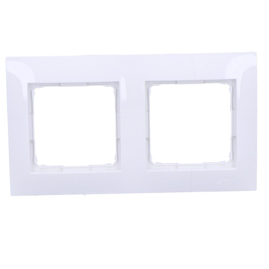 2-gang universal frame IP20 / IP44, white Simon54