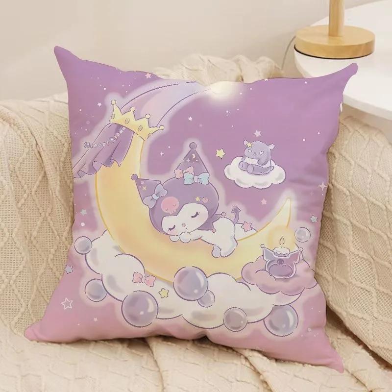 

Cartoon cute Sanrio pillowcase Kulomi big-eared dog pattern home room decoration soft and comfortable sofa cushion cover 40cmx40cm