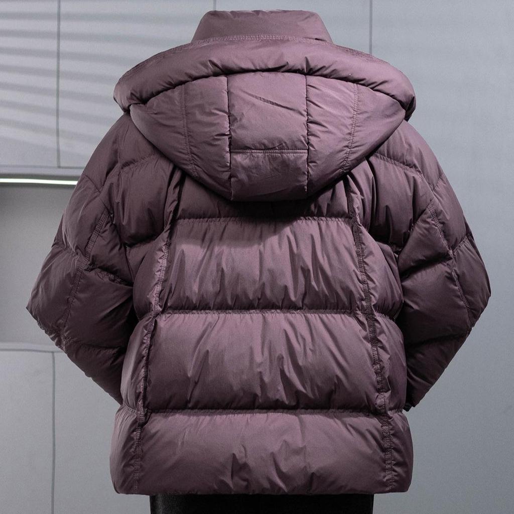Mom's Winter Fashion: Stylish Hooded Thickened Down Jacket for Middle-Aged & Elderly