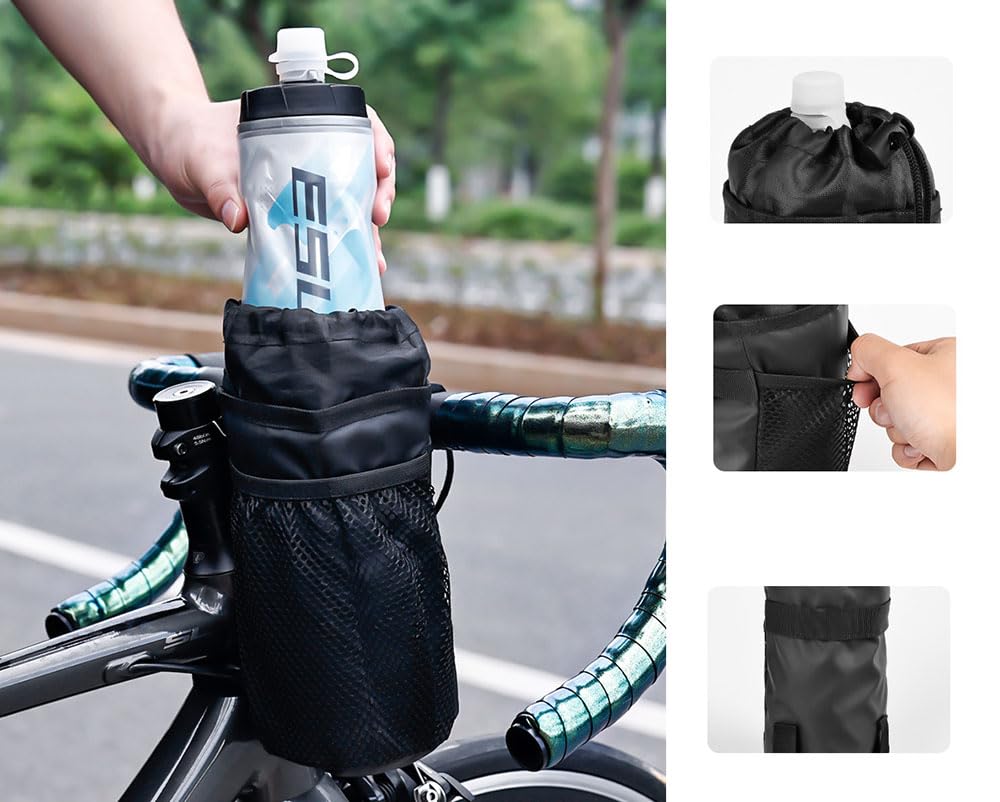 Natiform Bicycle Bottle Cage Handlebar Bag for Heat and Cool