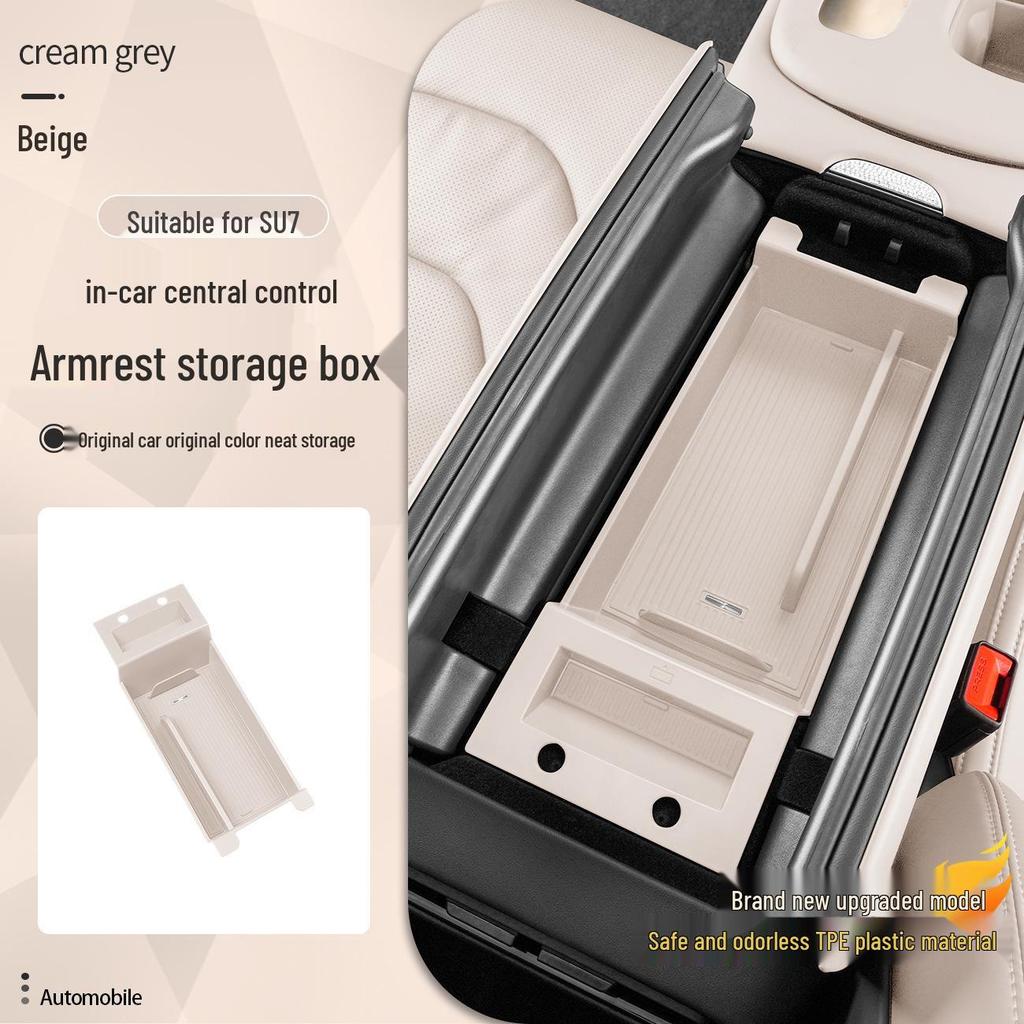 Compatible Armrest Box Storage for Xiaomi SU7/YU7 - Car Center Console Storage Organizer.